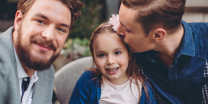 Gay parents with daughter